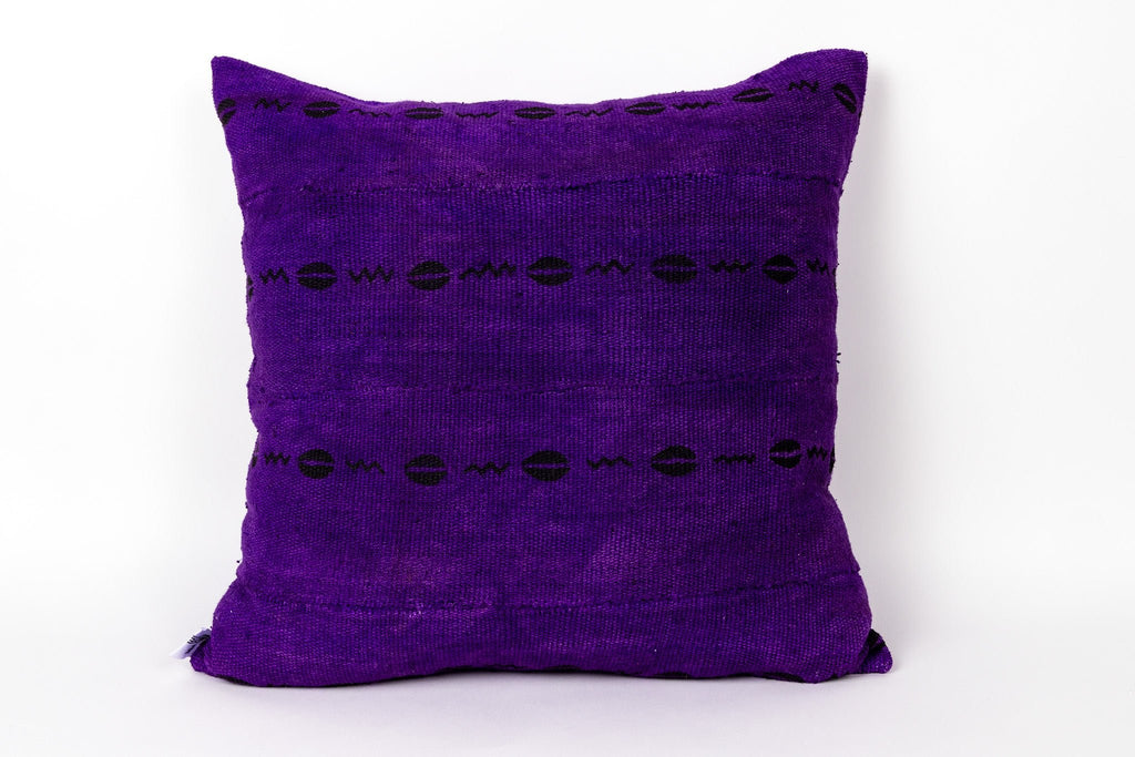 Boho Chic Purple MudCloth Cushion Cover - Niche Handmade Furniture LLC