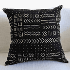black Mud Cloth Pillow