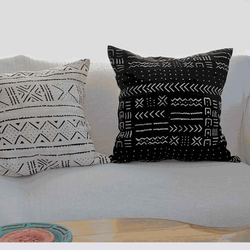 black Mud Cloth Pillow