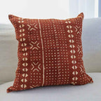 Authentic Malian Mudcloth Pillow Cover – Handmade African Cushion, Boho Tribal Decor - Niche Handmade Furniture LLC
