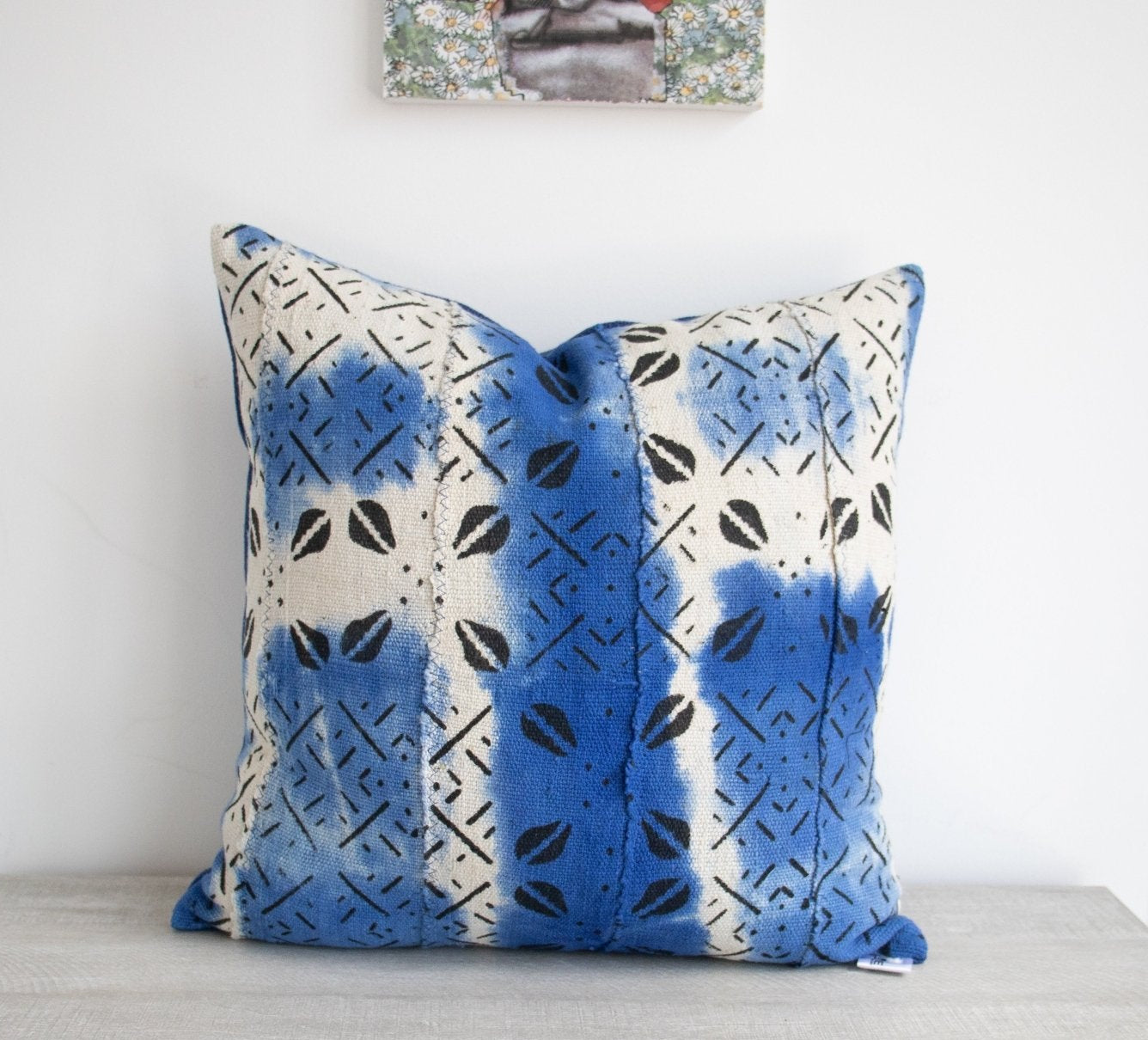 Blue & White Mud cloth cushion cover