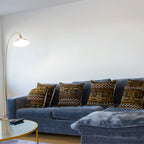 Brown mud cloth cushion