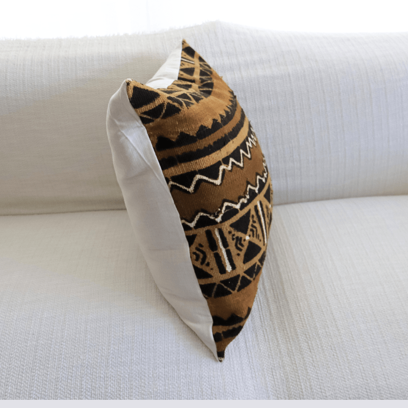 Artisan Handwoven Mud Cloth Cushion Cover – 100% Organic Cotton