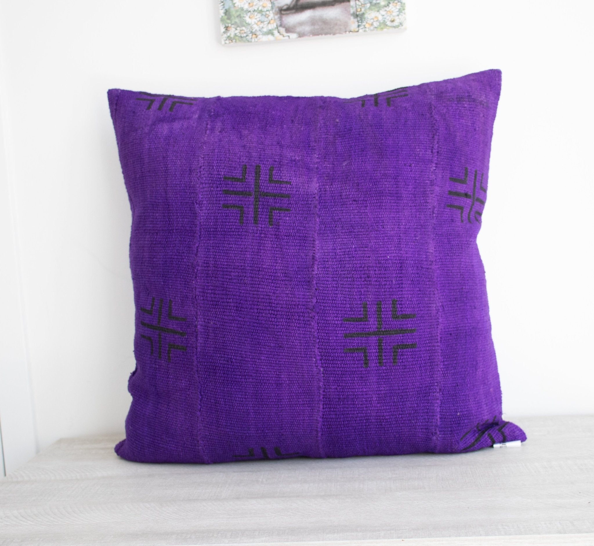 Boho Chic Purple MudCloth Cushion Cover - Niche Handmade Furniture LLCmudcloth