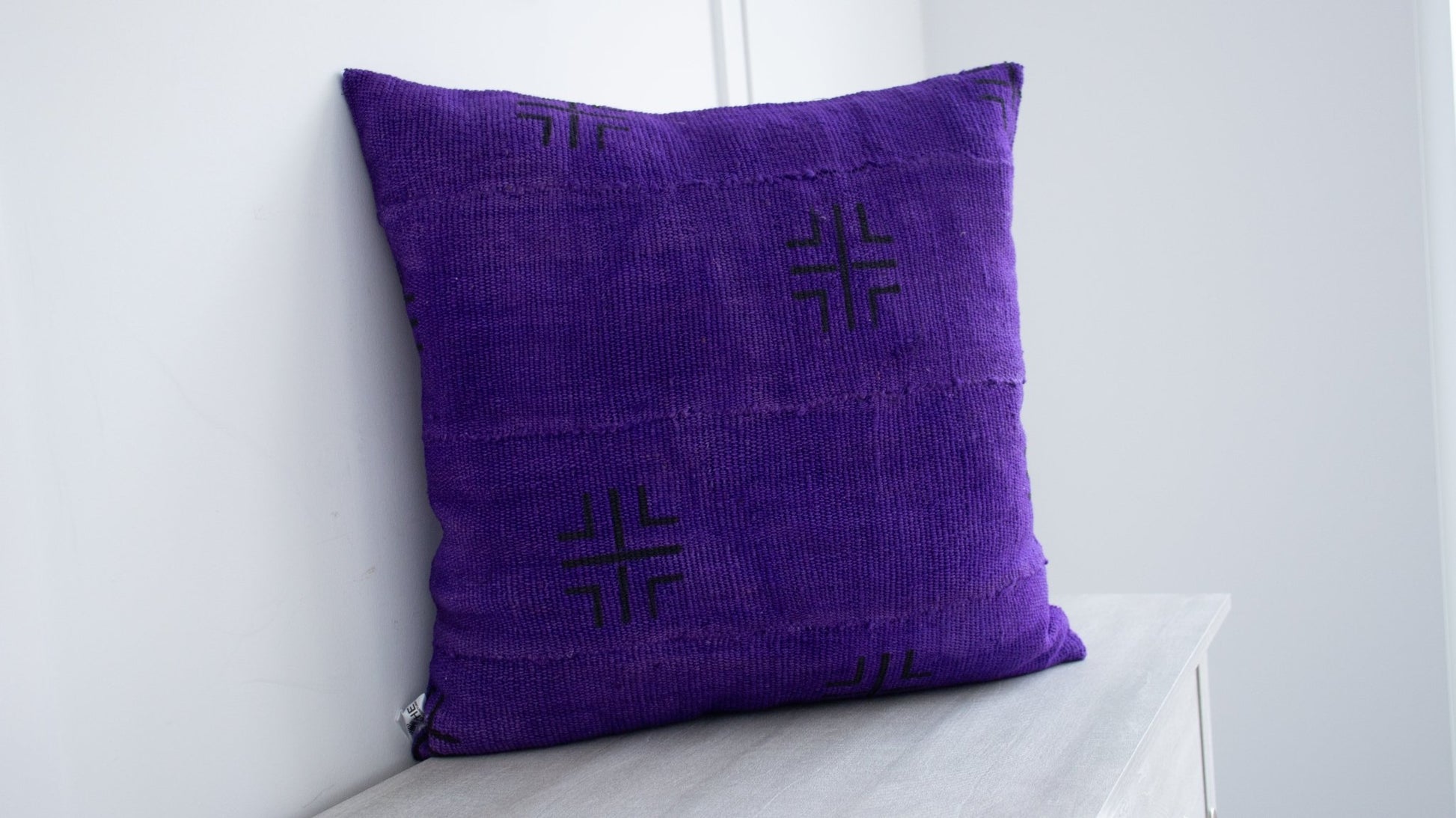 Boho Chic Purple MudCloth Cushion Cover - Niche Handmade Furniture LLCmudcloth