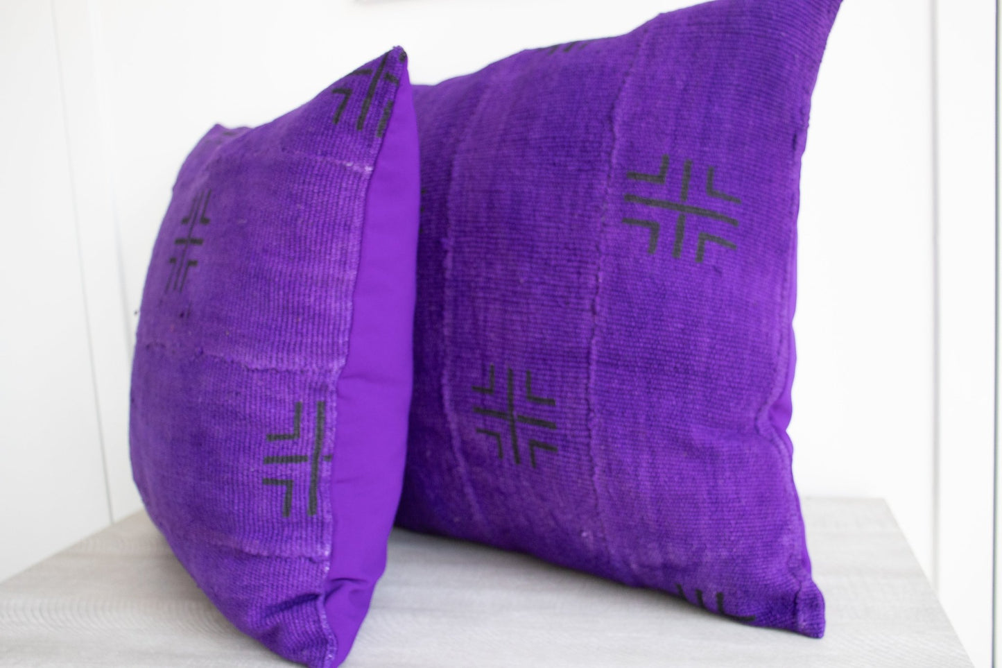 Boho Chic Purple MudCloth Cushion Cover - Niche Handmade Furniture LLCmudcloth