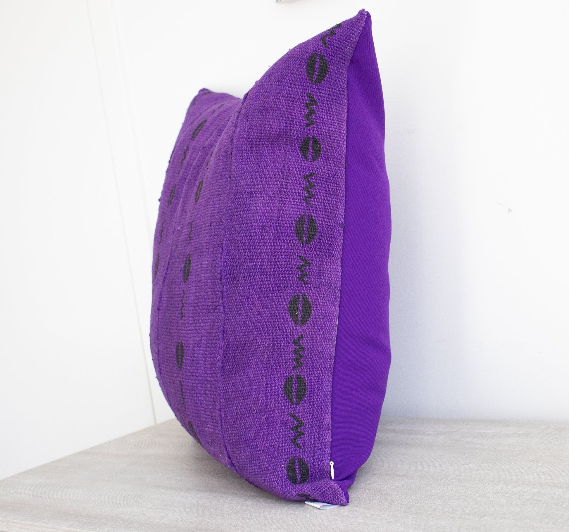 Boho Chic Purple MudCloth Cushion Cover - Niche Handmade Furniture LLCNiche Handmade Furniture LLC