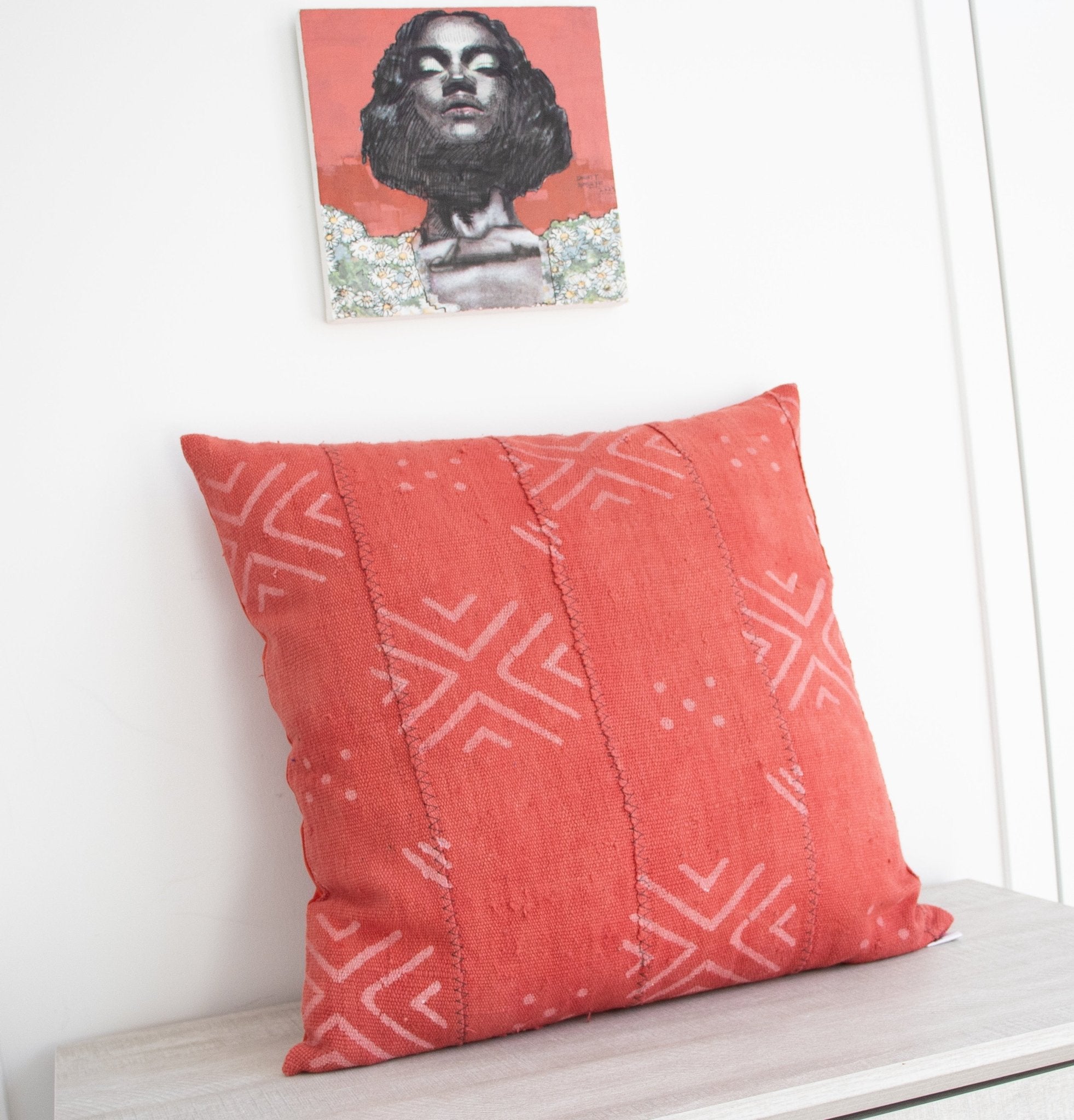 Handmade African Decorative Mud Cloth Pillow - Niche Handmade Furniture LLC