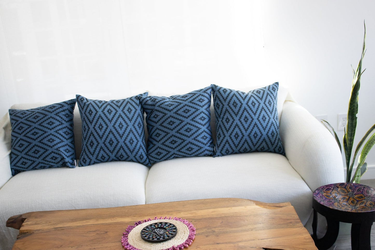 Ethiopian Handwoven Cushion Cover - Authentic Afro-Style - Niche Handmade Furniture LLCEthiopian Handwoven Cushion Cover