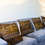brown mud cloth cushion