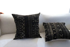 black Mudcloth cushion cover