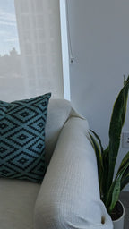 Ethiopian Handwoven Cushion Cover - Fade-Resistant & Durable Poly Cover