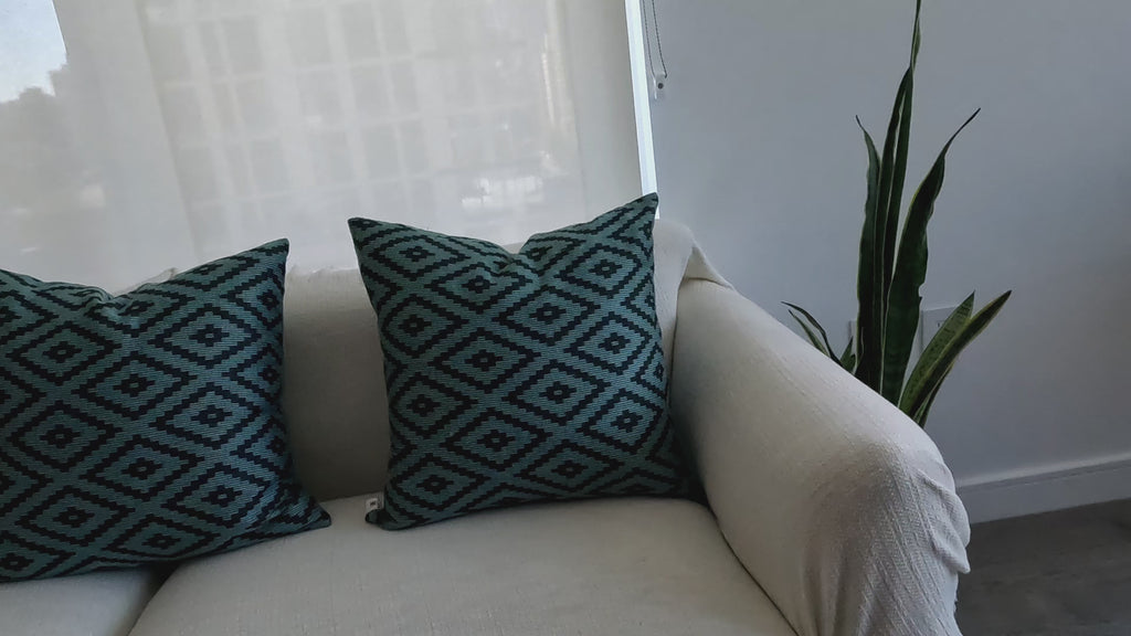 Ethiopian Handwoven Cushion Cover - Fade-Resistant & Durable Poly Cover