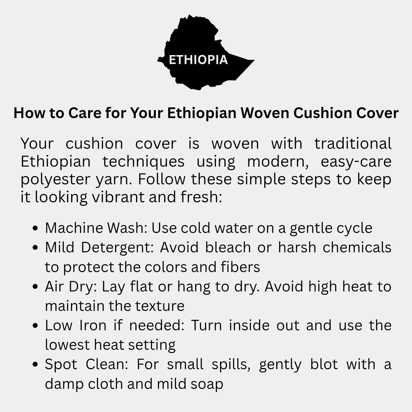 Ethiopian Handwoven Cushion Cover - Authentic Afro - Style - Niche Handmade Furniture LLC